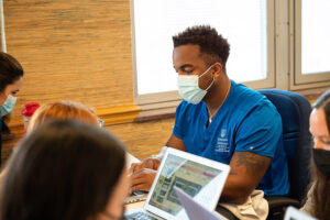 occupational therapy student wearing a mask