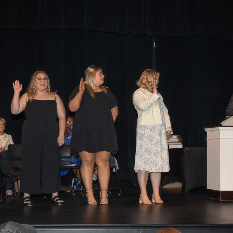 SGA Officers taking oath at Honors Day