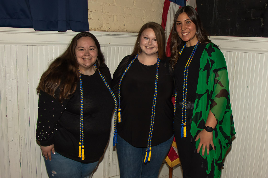 Tennessee Wesleyan students with their graduation cords at Honors Day