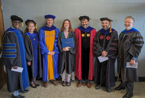 Diana White, TWU Honors Program Graduate with faculty