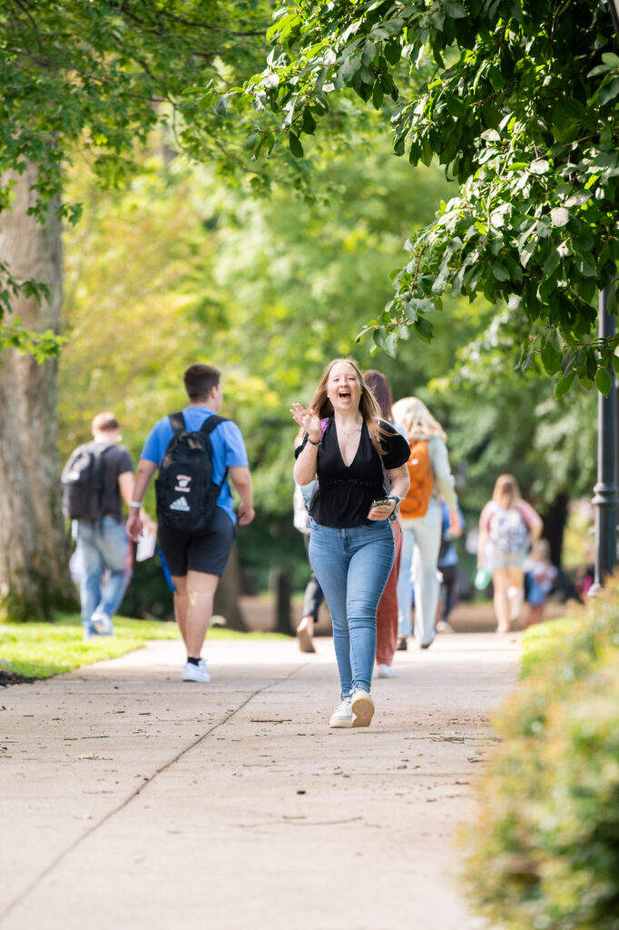 Students walking on the Tennessee Wesleyan Campus in Athens, Tennessee