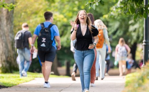 Students walking on the Tennessee Wesleyan Campus in Athens, Tennessee