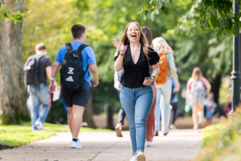 Students walking on the Tennessee Wesleyan Campus in Athens, Tennessee